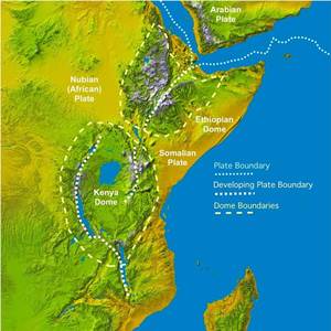 Map of geo-hydrolic activity around fault lines in Tanzania.